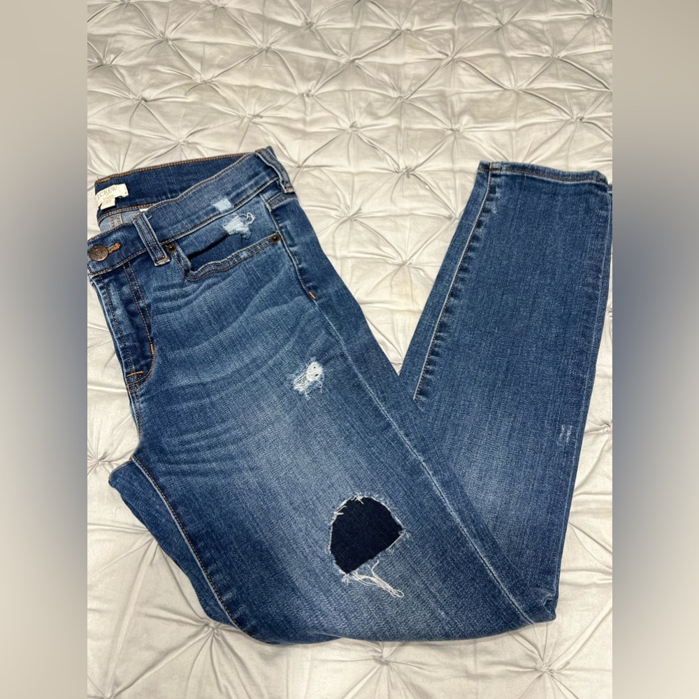 J Crew Distressed Lookout High Rise Skinny Jeans Women’s Size 27
